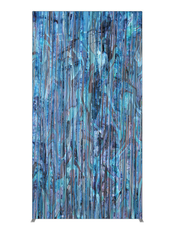 Assimilation Blue Streak Texture, photography backdrop panel for Denny StudioEdge silicone edge frame, 4 ft