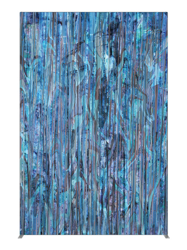 Assimilation Blue Streak Texture, photography backdrop panel for Denny StudioEdge silicone edge frame, 5 ft