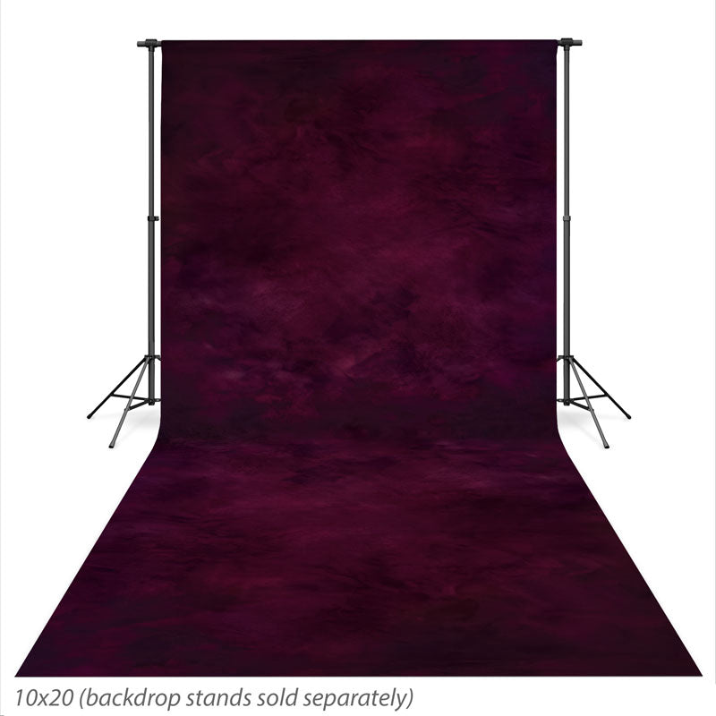 Aubergine Dusk Aubergine Plum mottled texture photography backdrop shown at the full 10x20 size CP-9015