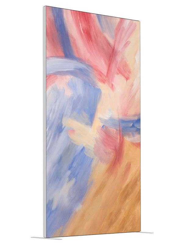 Aurelia soft pastel abstract printed backdrop angled view 4ft - Denny StudioEdge SECP-6319