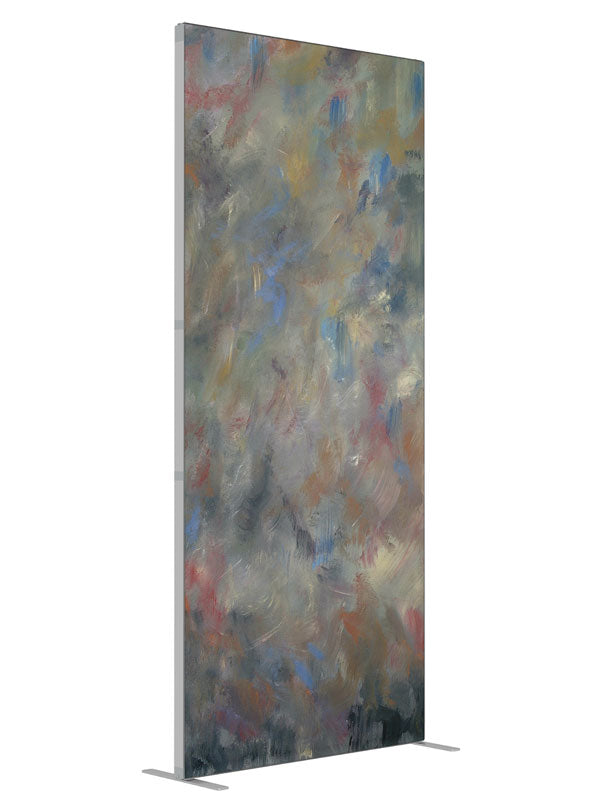 Autumn Blues shown at an angled view, photography backdrop panel for Denny StudioEdge silicone edge frame, 3 ft