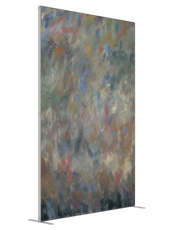 Autumn Blues shown at an angled view, photography backdrop panel for Denny StudioEdge silicone edge frame, 5 ft