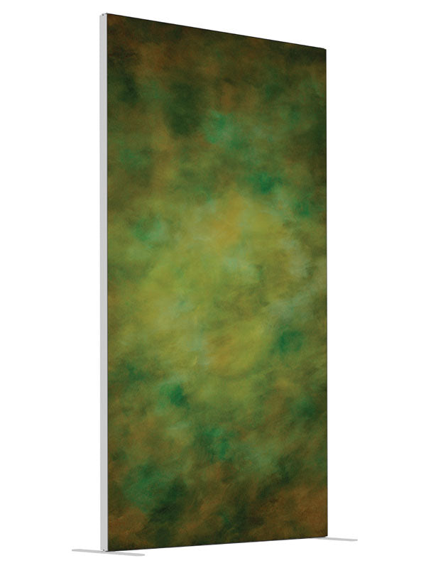 Autumn Green shown at an angled view, photography backdrop panel for Denny StudioEdge silicone edge frame, 4 ft