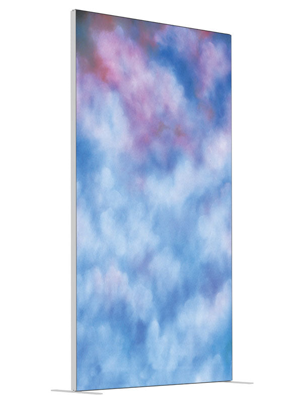 Avalanche shown at an angled view, photography backdrop panel for Denny StudioEdge silicone edge frame, 4 ft