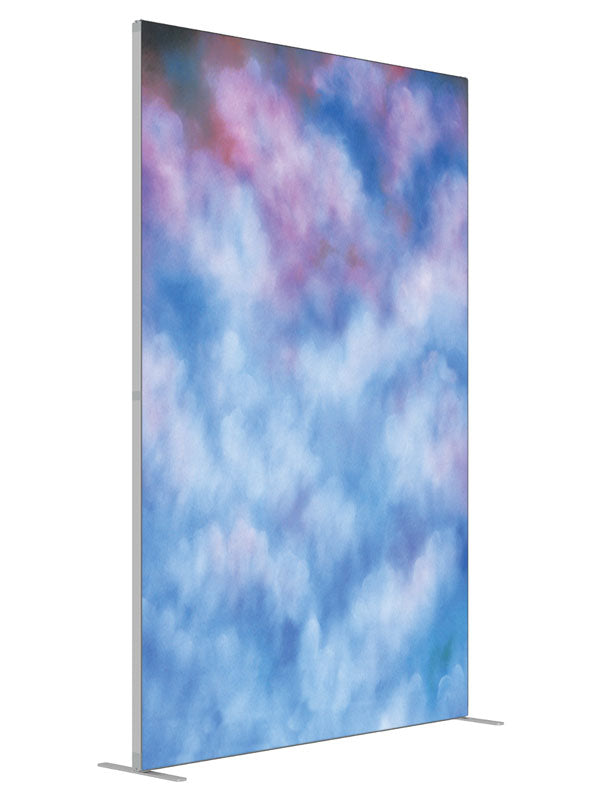 Avalanche shown at an angled view, photography backdrop panel for Denny StudioEdge silicone edge frame, 5 ft