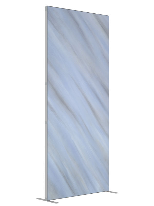 Azure shown at an angled view, photography backdrop panel for Denny StudioEdge silicone edge frame, 3 ft