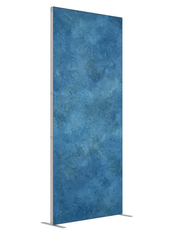Bandana Blue shown at an angled view, photography backdrop panel for Denny StudioEdge silicone edge frame, 3 ft