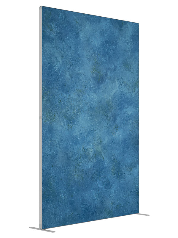 Bandana Blue shown at an angled view, photography backdrop panel for Denny StudioEdge silicone edge frame, 5 ft