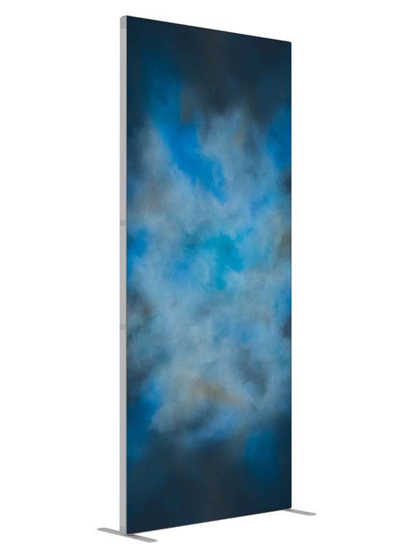 Bartolozzi shown at an angled view, photography backdrop panel for Denny StudioEdge silicone edge frame, 3 ft
