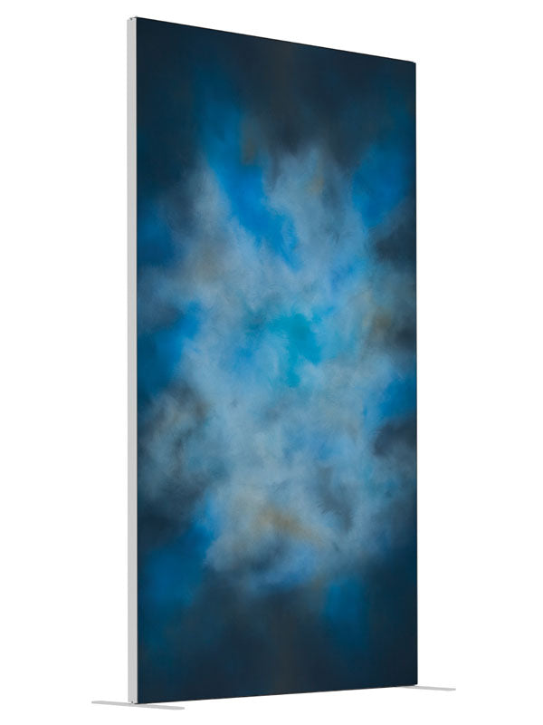 Bartolozzi shown at an angled view, photography backdrop panel for Denny StudioEdge silicone edge frame, 4 ft