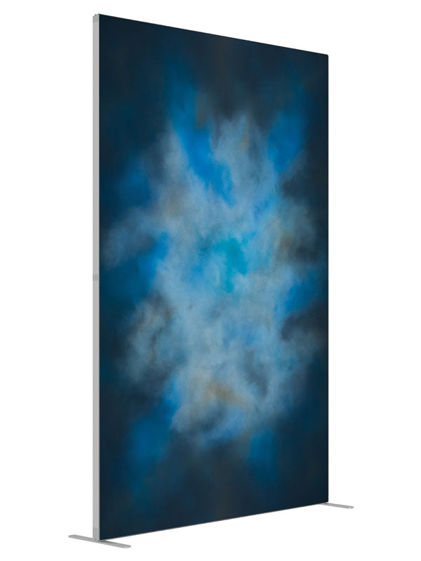Bartolozzi shown at an angled view, photography backdrop panel for Denny StudioEdge silicone edge frame, 5 ft