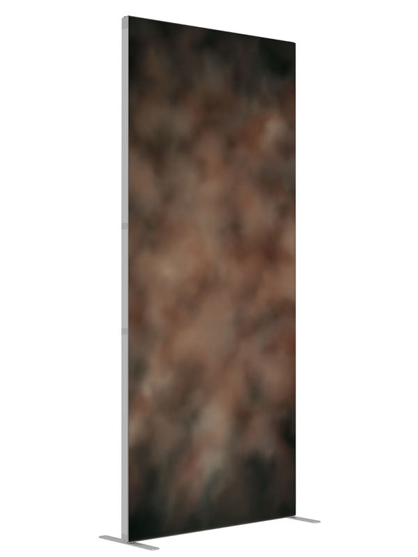 Basic Brown shown at an angled view, photography backdrop panel for Denny StudioEdge silicone edge frame, 3 ft
