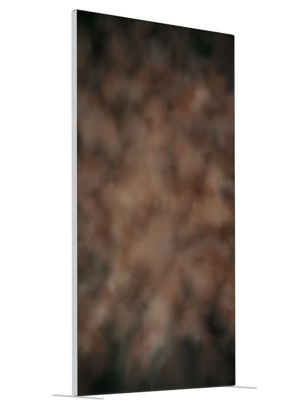 Basic Brown shown at an angled view, photography backdrop panel for Denny StudioEdge silicone edge frame, 4 ft