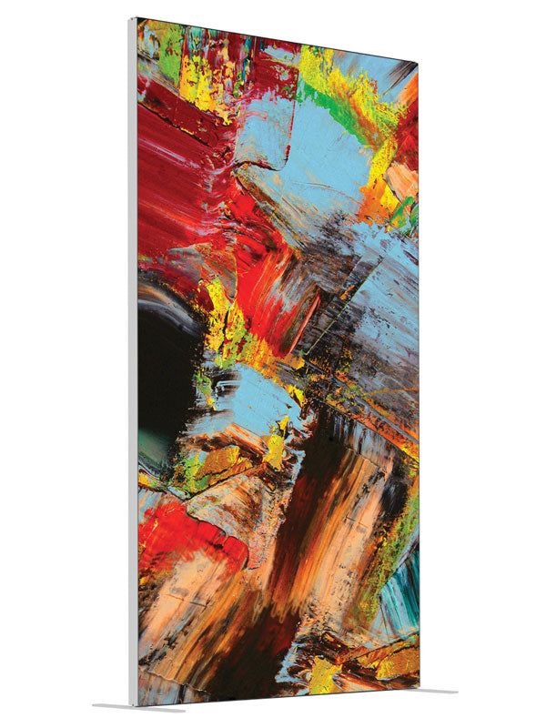 Befuddled Bold Abstract shown at an angled view, photography backdrop panel for Denny StudioEdge silicone edge frame, 4 ft