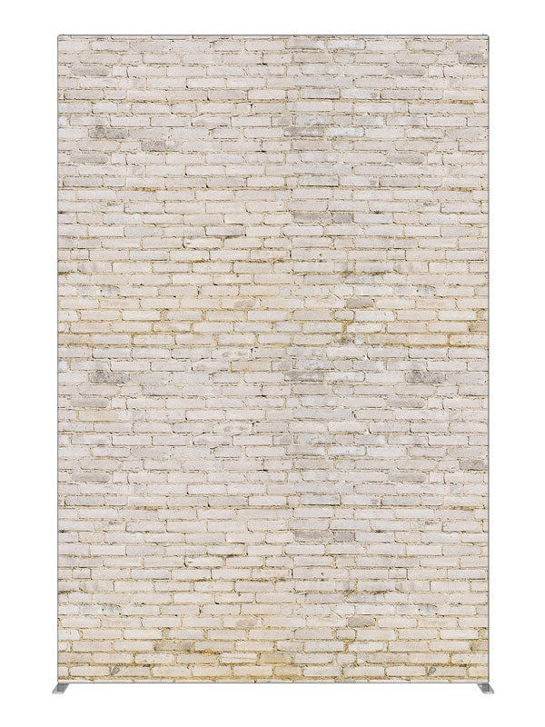 Bleached Brick Wall, photography backdrop panel for Denny StudioEdge silicone edge frame, 5 ft