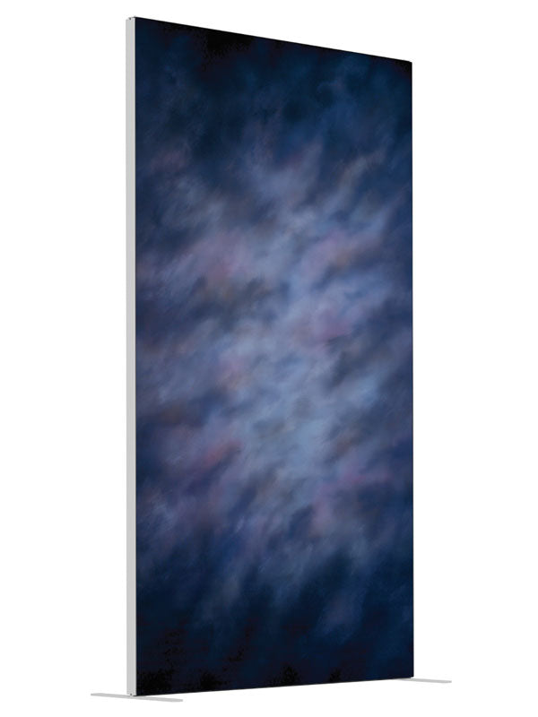 Blue Atlas shown at an angled view, photography backdrop panel for Denny StudioEdge silicone edge frame, 4 ft