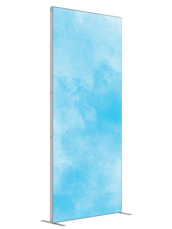 Blue Breeze shown at an angled view, photography backdrop panel for Denny StudioEdge silicone edge frame, 3 ft