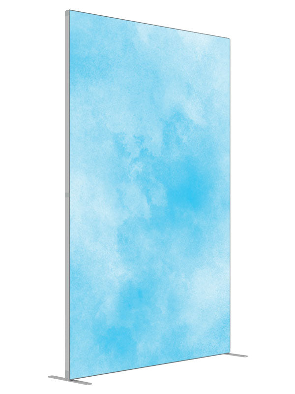 Blue Breeze shown at an angled view, photography backdrop panel for Denny StudioEdge silicone edge frame, 5 ft