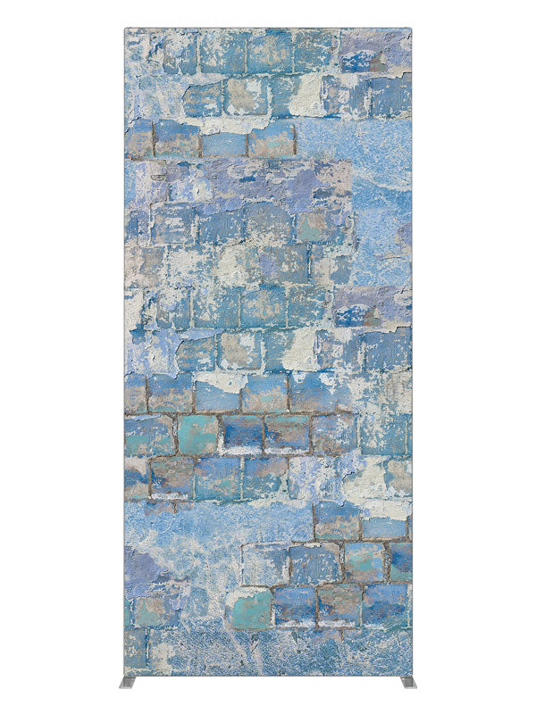 Blue Concrete Block, photography backdrop panel for Denny StudioEdge silicone edge frame, 3 ft