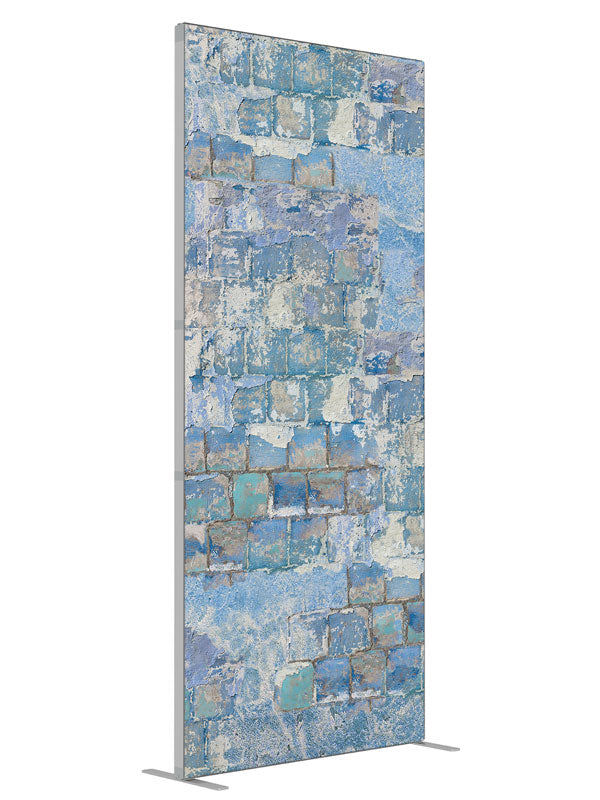 Blue Concrete Block shown at an angled view, photography backdrop panel for Denny StudioEdge silicone edge frame, 3 ft