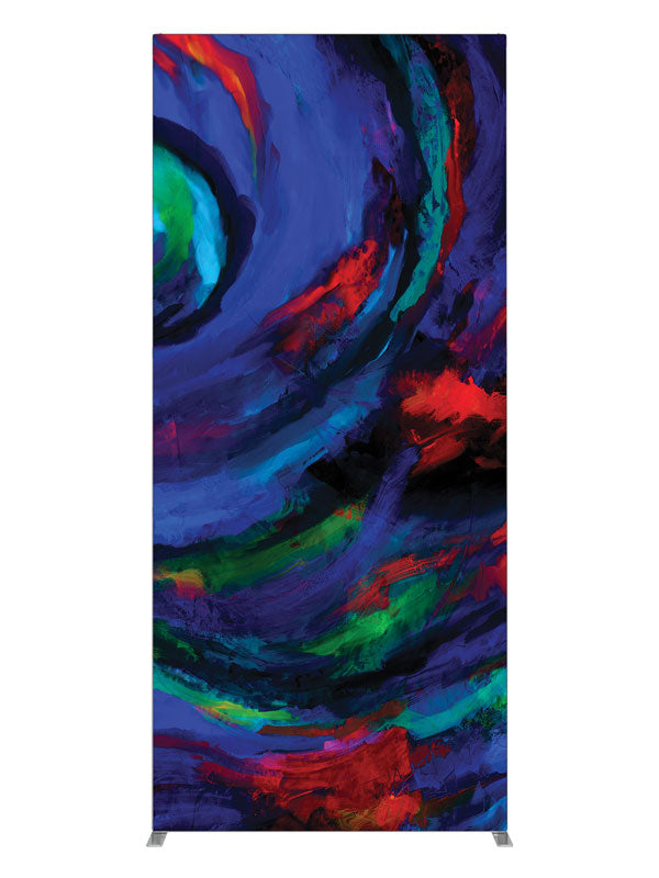 Blue Dream Swirl Abstract, photography backdrop panel for Denny StudioEdge silicone edge frame, 3 ft