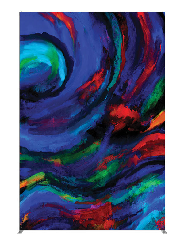 Blue Dream Swirl Abstract, photography backdrop panel for Denny StudioEdge silicone edge frame, 5 ft