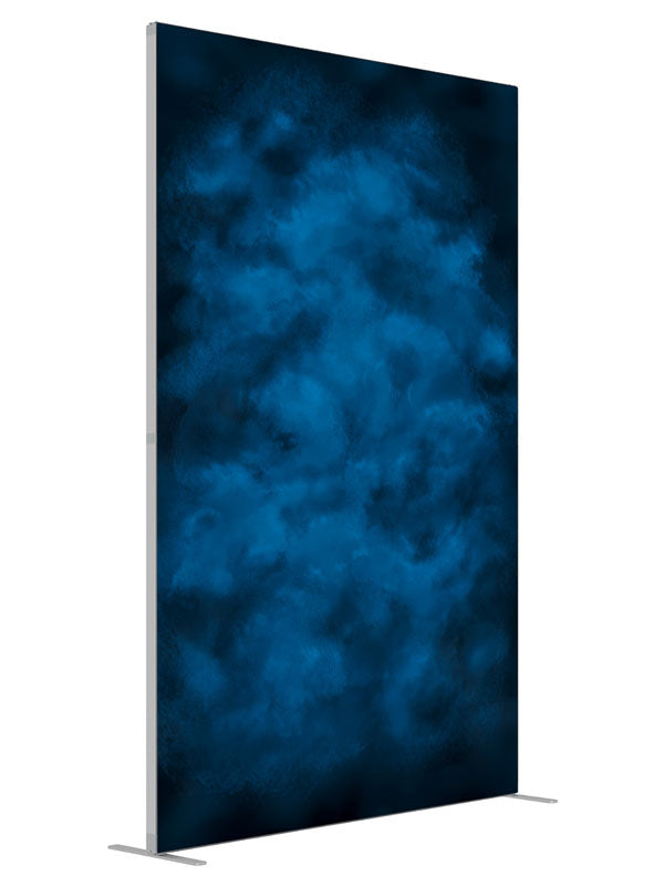 Blue Expanse shown at an angled view, photography backdrop panel for Denny StudioEdge silicone edge frame, 5 ft