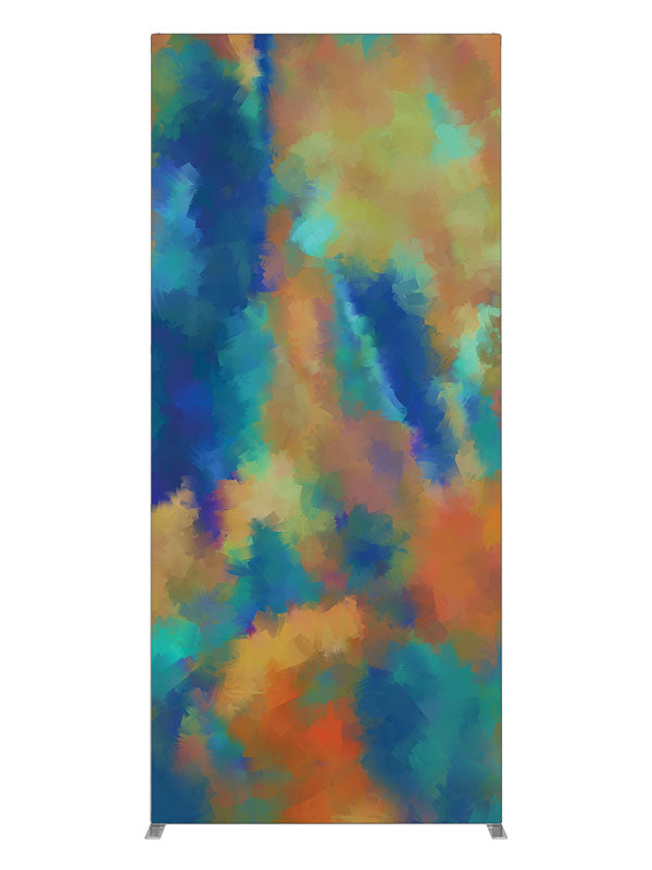 Blue gold pink watercolor, photography backdrop panel for Denny StudioEdge silicone edge frame, 3 ft
