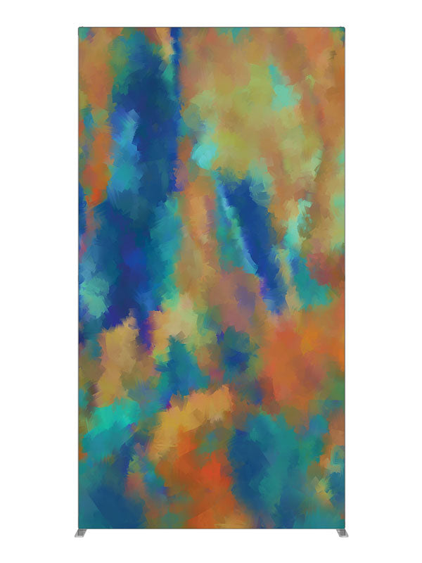 Blue gold pink watercolor, photography backdrop panel for Denny StudioEdge silicone edge frame, 4 ft