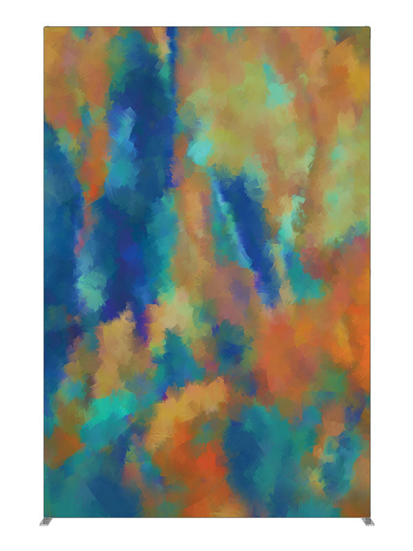 Blue gold pink watercolor, photography backdrop panel for Denny StudioEdge silicone edge frame, 5 ft