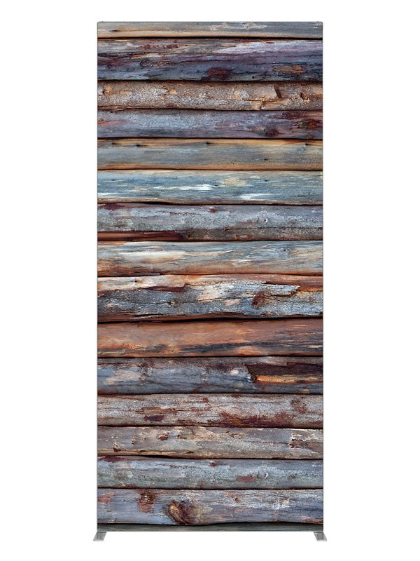 Blue Logs, photography backdrop panel for Denny StudioEdge silicone edge frame, 3 ft