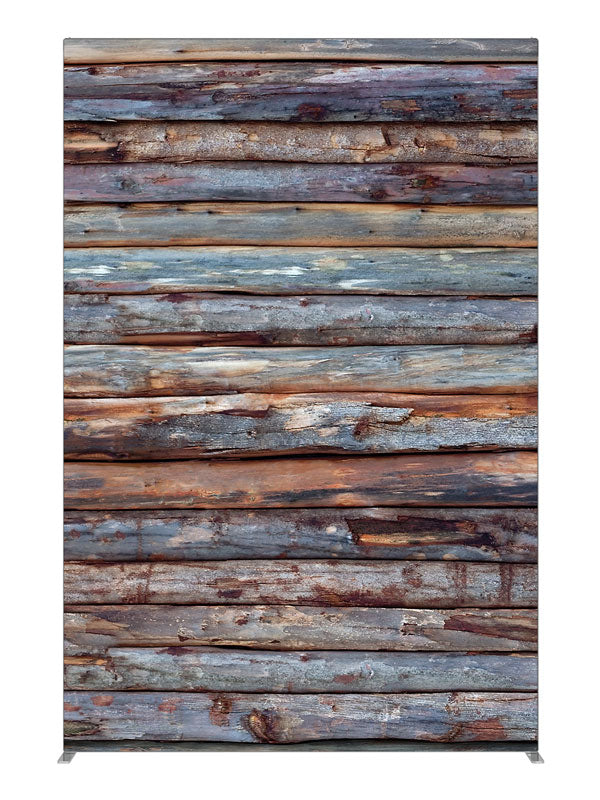 Blue Logs, photography backdrop panel for Denny StudioEdge silicone edge frame, 5 ft