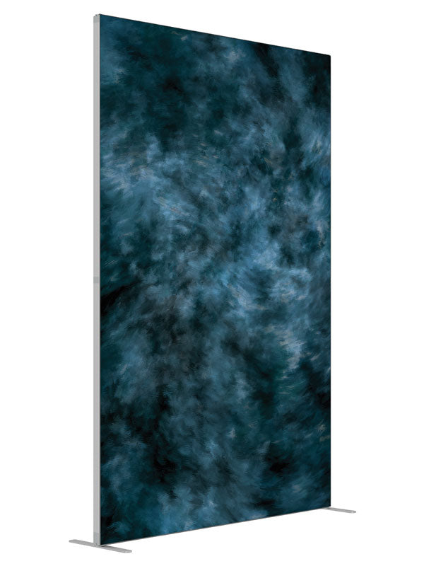 Blue My Cool shown at an angled view, photography backdrop panel for Denny StudioEdge silicone edge frame, 5 ft