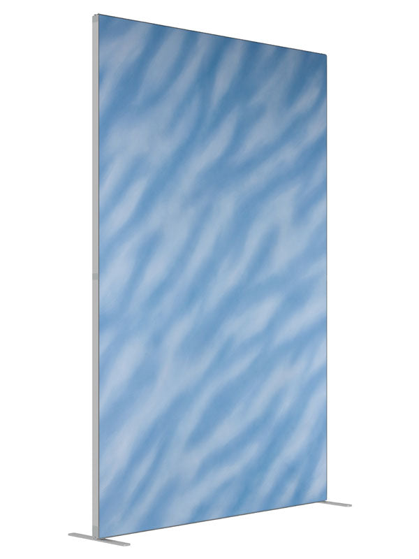 Blue shown at an angled view, photography backdrop panel for Denny StudioEdge silicone edge frame, 5 ft