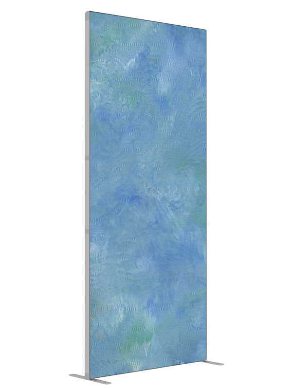 Blue Ripples Blue shown at an angled view, photography backdrop panel for Denny StudioEdge silicone edge frame, 3 ft