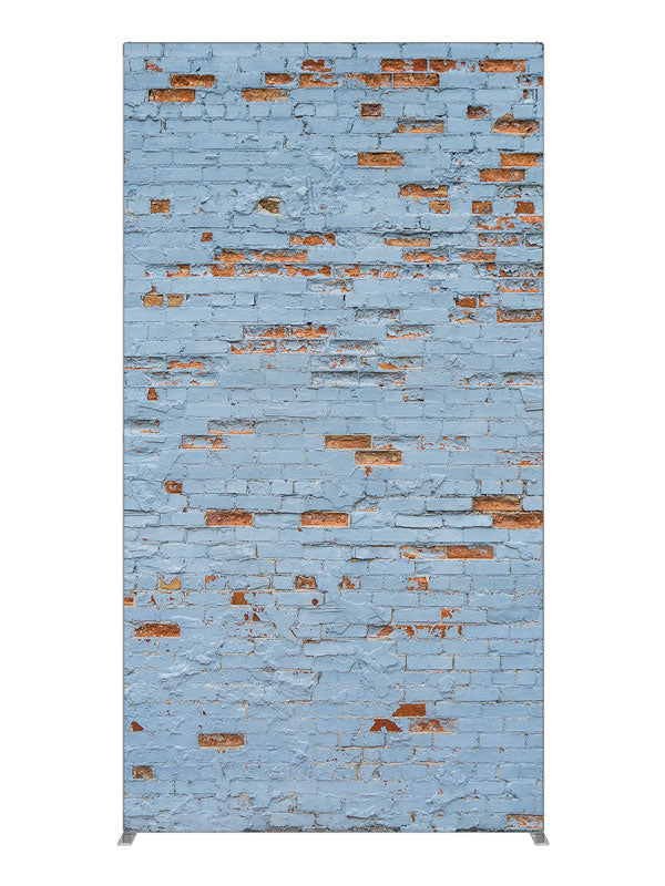 Blue Robin Brick Wall, photography backdrop panel for Denny StudioEdge silicone edge frame, 4 ft