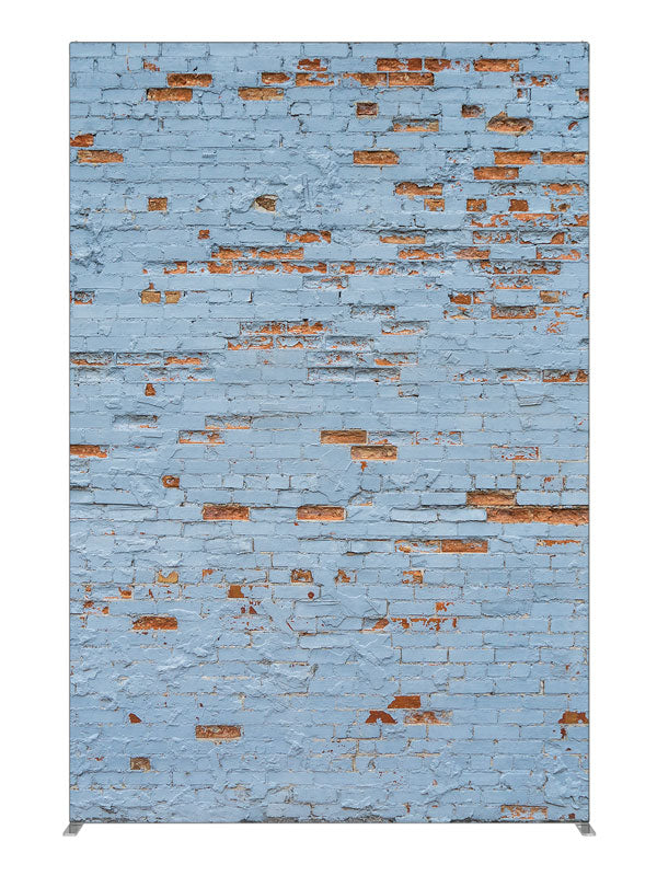 Blue Robin Brick Wall, photography backdrop panel for Denny StudioEdge silicone edge frame, 5 ft