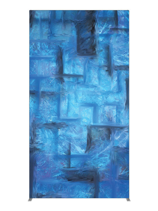 Blue slate cubist block, photography backdrop panel for Denny StudioEdge silicone edge frame, 4 ft