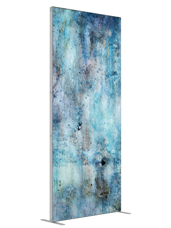 Blue slate grunge texture shown at an angled view, photography backdrop panel for Denny StudioEdge silicone edge frame, 3 ft