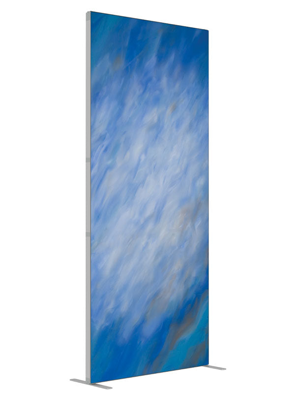 Blue Van Gogh shown at an angled view, photography backdrop panel for Denny StudioEdge silicone edge frame, 3 ft