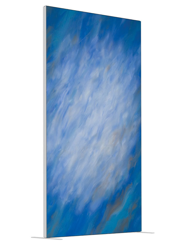 Blue Van Gogh shown at an angled view, photography backdrop panel for Denny StudioEdge silicone edge frame, 4 ft