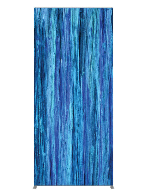 Blue vertical rain streak, photography backdrop panel for Denny StudioEdge silicone edge frame, 3 ft