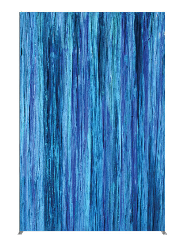 Blue vertical rain streak, photography backdrop panel for Denny StudioEdge silicone edge frame, 5 ft