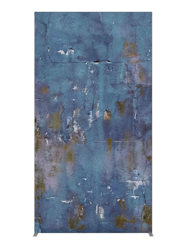 Blue Weathered Wall, photography backdrop panel for Denny StudioEdge silicone edge frame, 4 ft