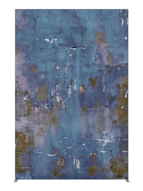 Blue Weathered Wall, photography backdrop panel for Denny StudioEdge silicone edge frame, 5 ft