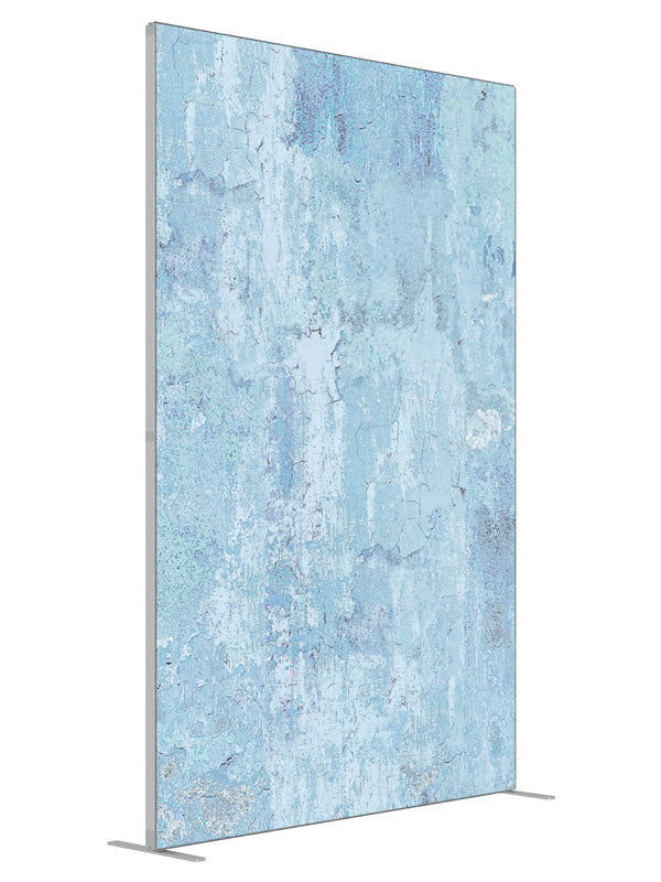 Blue Zeus shown at an angled view, photography backdrop panel for Denny StudioEdge silicone edge frame, 5 ft