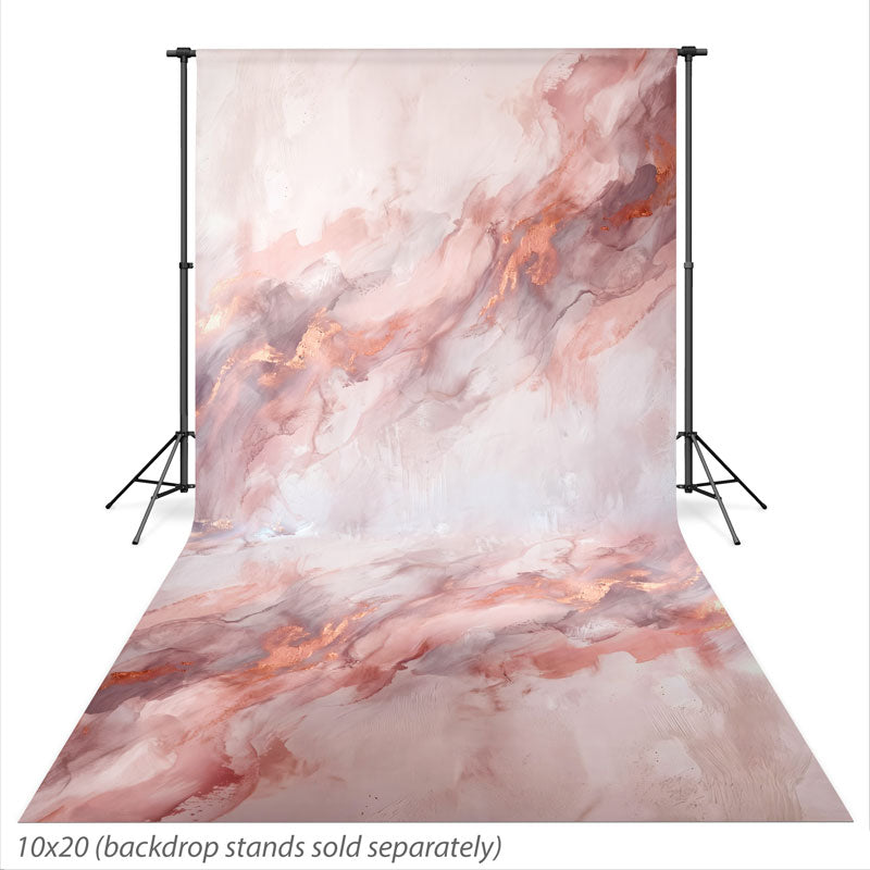 Copper Blush Copper Blush mottled texture photography backdrop shown at the full 10x20 size CP-9003