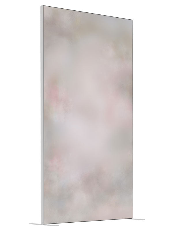 Blushing Soft Pink shown at an angled view, photography backdrop panel for Denny StudioEdge silicone edge frame, 4 ft