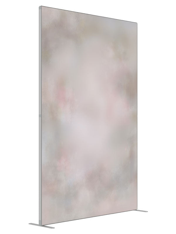 Blushing Soft Pink shown at an angled view, photography backdrop panel for Denny StudioEdge silicone edge frame, 5 ft