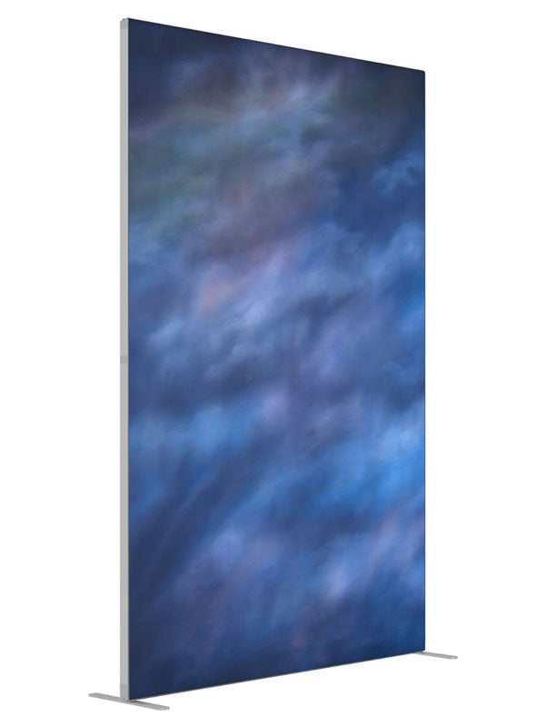 Borealis shown at an angled view, photography backdrop panel for Denny StudioEdge silicone edge frame, 5 ft